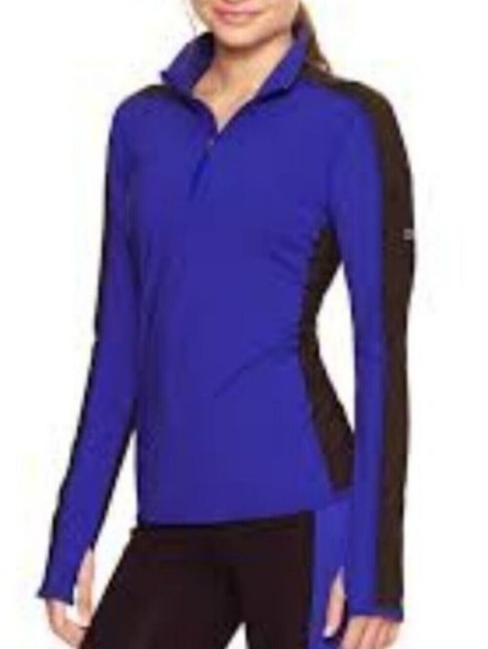 Gap GapFit 1/2 Zip Running Athletic Blue Colorblock Training Jacket Size Small